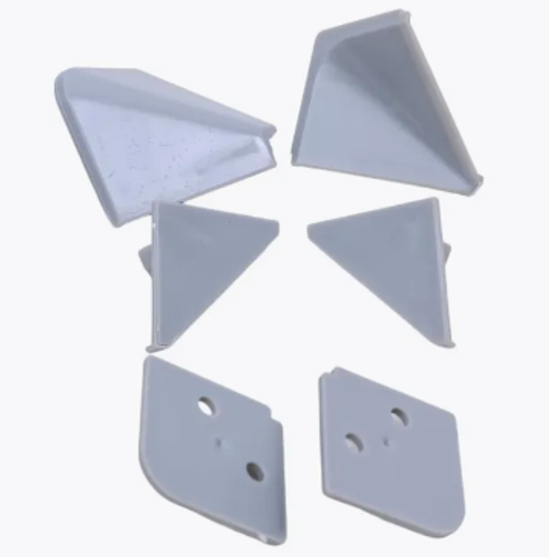 Фурнитура к Плинтусу для столешниц прямоугольный ПВХ ВП 25х12мм Белый компл 3028