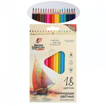 Карандаши 18цв. трехгран. дерев. "Школа Творчества" (Луч)
