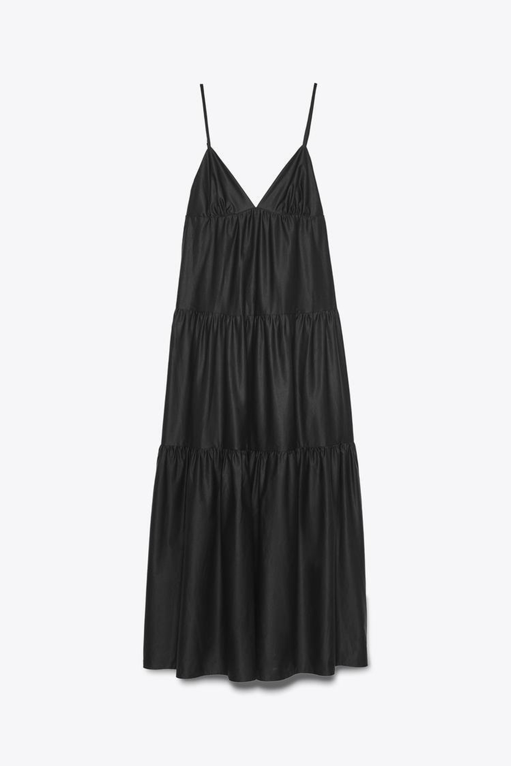 ZARA ПЛАТЬЕ МИДИ, ЧЕРНЫЙ