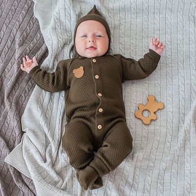 Knitted jumpsuit 3-18 months - Chocolate Biscuit