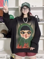 Свитшот с принтом оверсайз