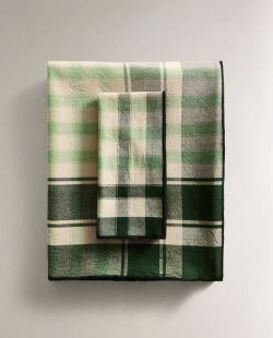 ZARA HOME ХЛОПКОВАЯ СКАТЕРТЬ В КЛЕТКУ, ЗЕЛЕНЫЙ