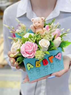 Букет из мыла для учителя Азбука
