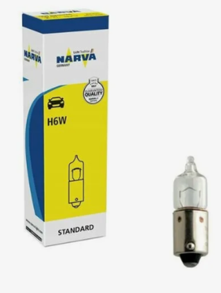 Автолампа  Р 12V H 6W с цоколем ГАЛОГЕНКА Narva 64132/68161