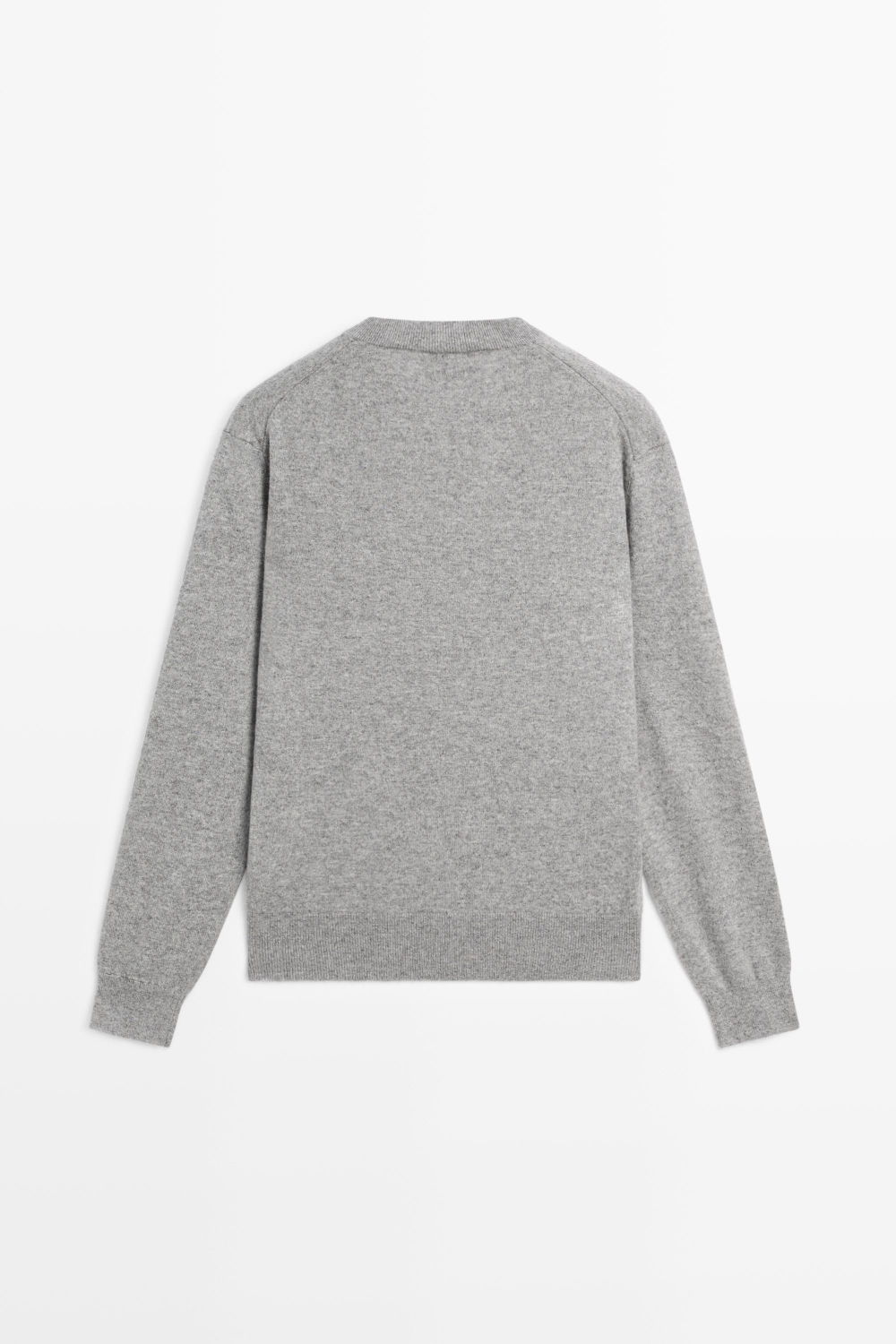 Massimo Dutti Свитер из 100% кашемира, пестро-серый