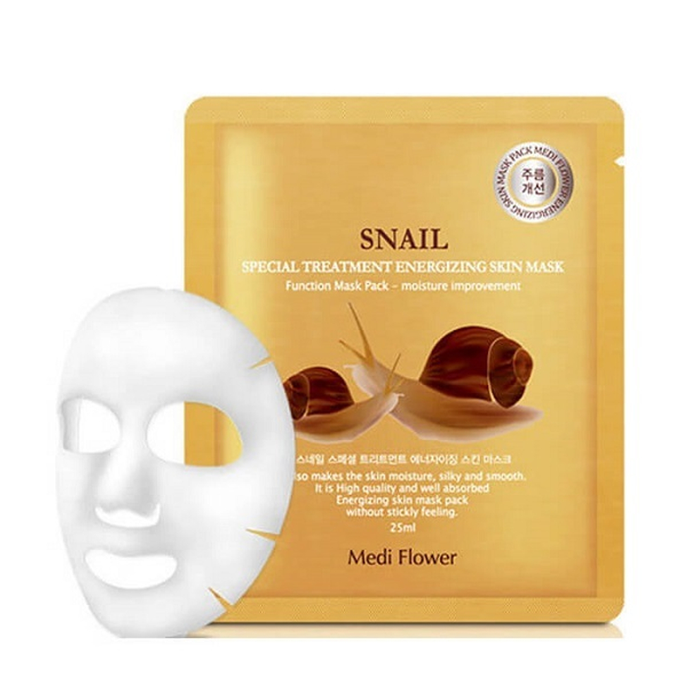 Маска для лица интенсивная с экстрактом улитки Medi Flower Special Treatment Energizing Mask Pack Snail 5x25мл