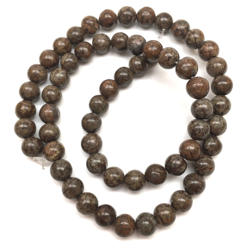 Обсидиан 6 мм, бусины (нить)