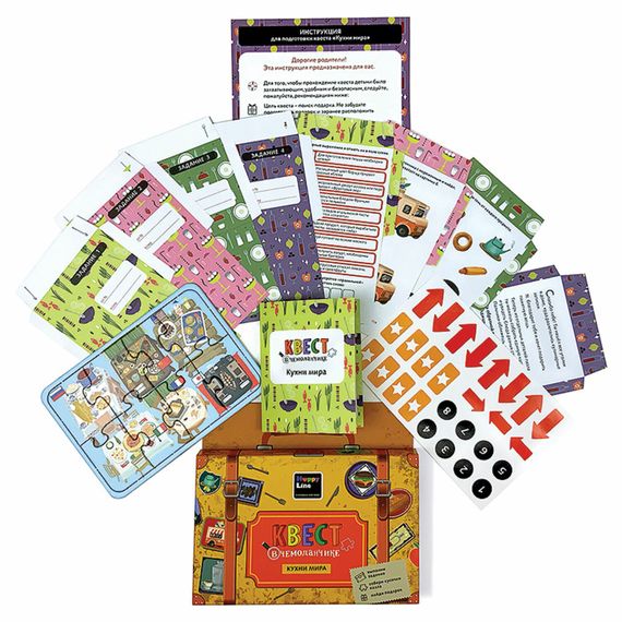 Игра "Квест в чемоданчике. Вкусное приключение. Кухни мира."
