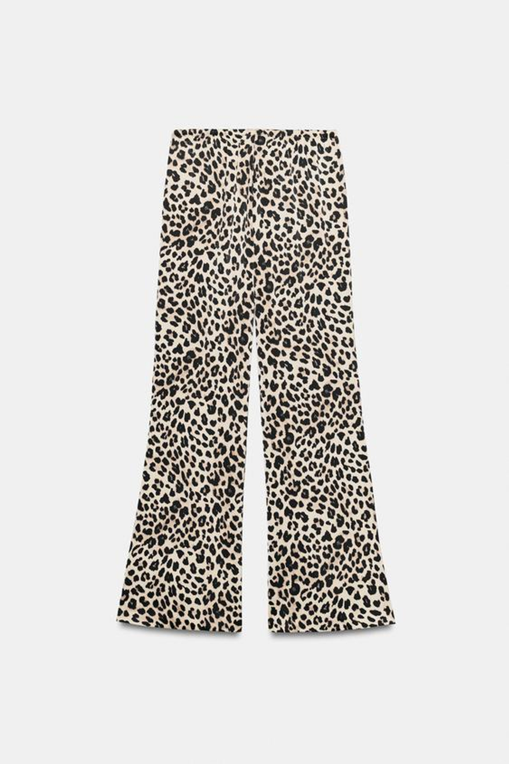 ZARA АТЛАСНЫЕ БРЮКИ НА ШНУРКЕ, ЛЕОПАРДОВЫЙ