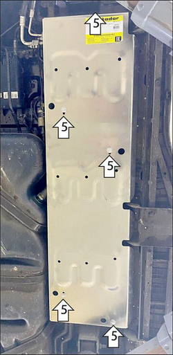 Защита трубок кондиционера. 4 мм, Алюминий для Ford Tourneo Custom 2023-н.в., Motodor.340703