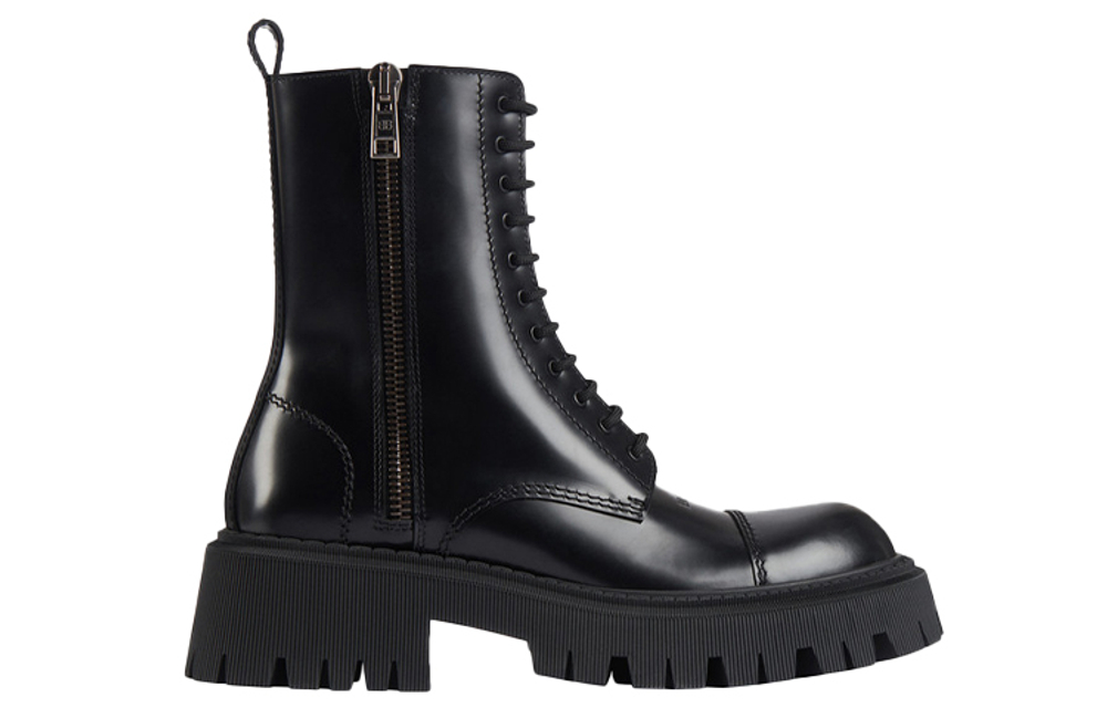 Balenciaga Tractor 20mm Zip Up Boot Black