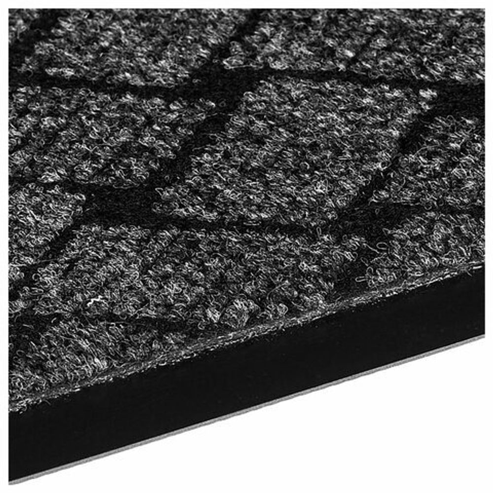 Коврик придверный 60х90 см, СЕРЫЙ, влаго-грязезащитный, 450 г/м2, плетение, PRIMILA KRAFT, 701050