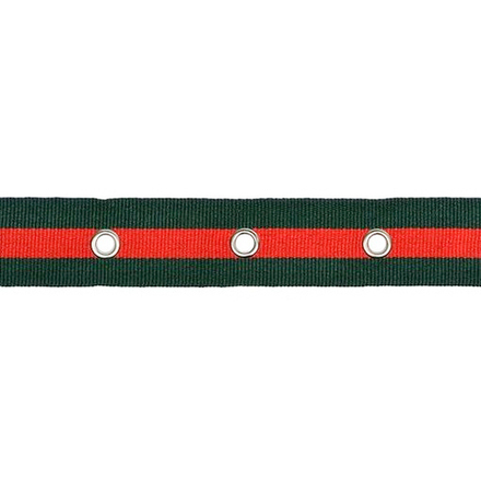 Тесьма Рубчик TBY Лампас с люверсами TL02 шир.25мм цв.т.зел/крас/т.зел