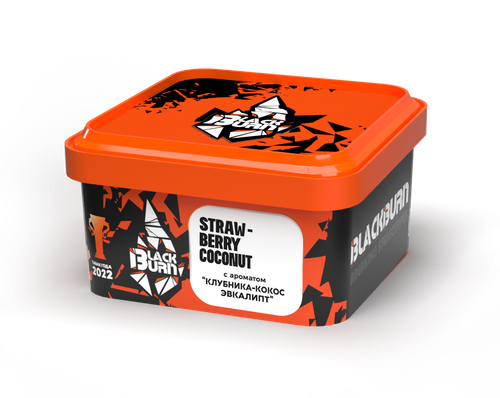 М. Табак для кальяна BlackBurn Strawberry Coconut (Клубника, кокос, эвкалипт), 200 г