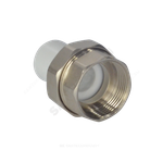 Муфта трубная PP-R комбинированная разъемная белая Дн 25х1/2" Ру25 наруж пайка/ВР VALFEX 10157115