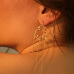 Моносерьга ПТИЦА позолота