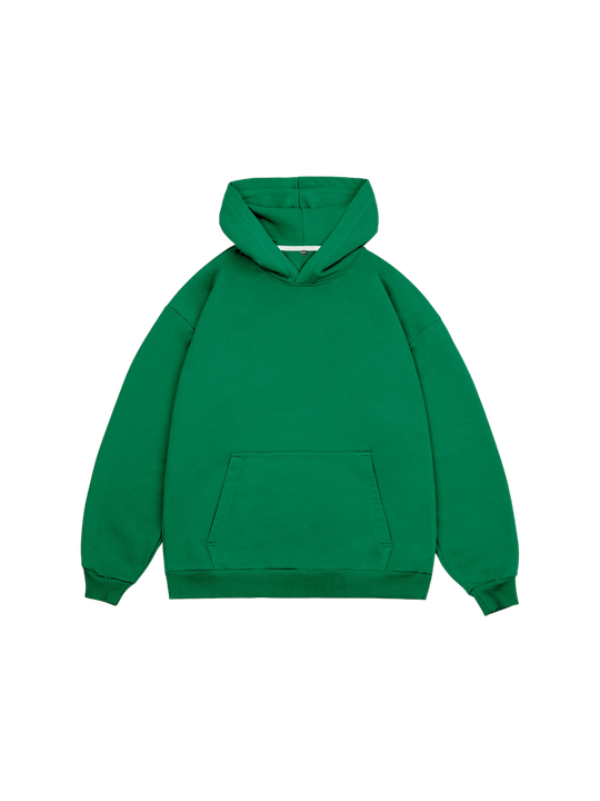 Худи оверсайз без начеса (зеленый)