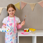 Фартук для творчества с застёжкой фастекс. Цветочный принт