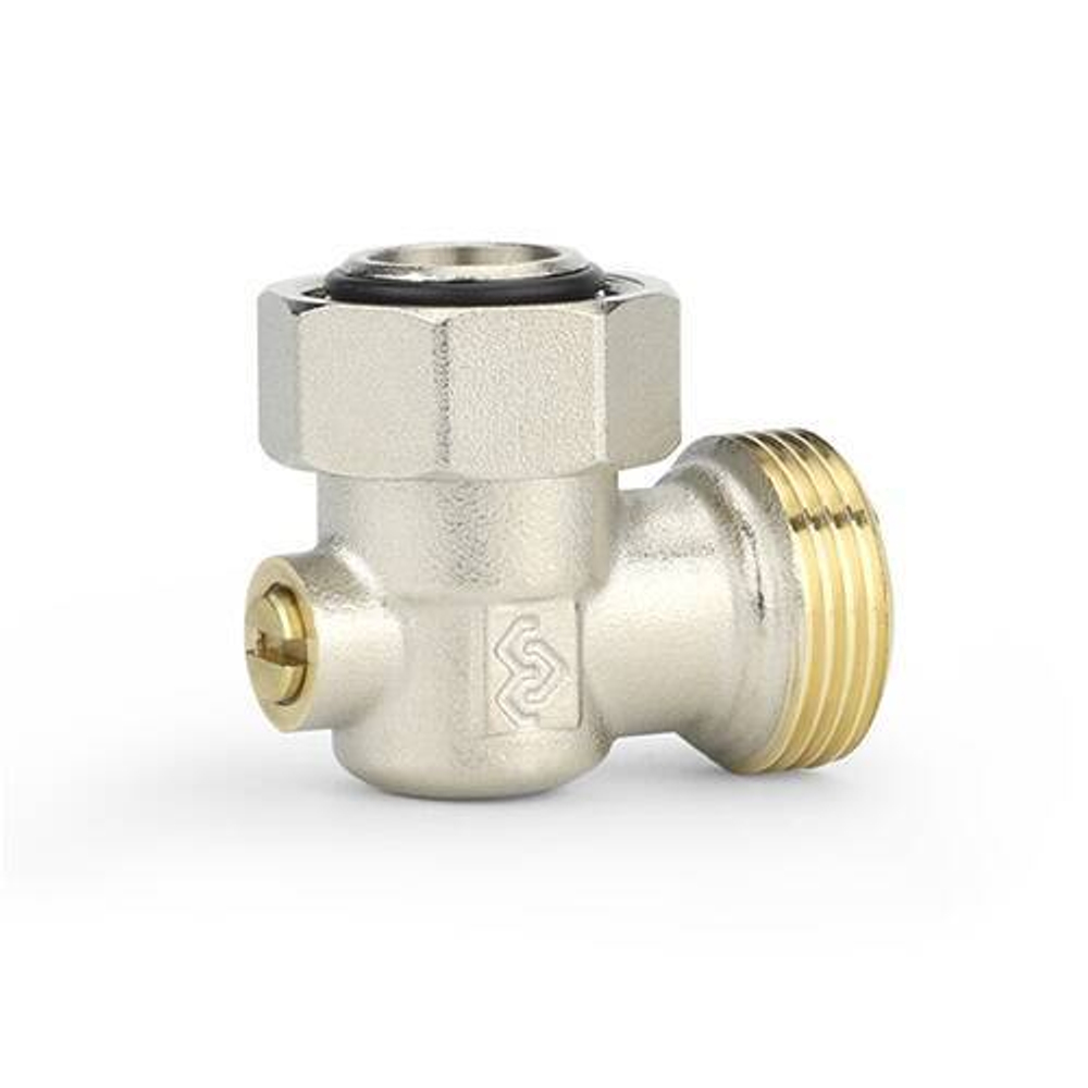 Узел нижнего подключения угловой Varmega VM142 - 3/4" (НР/НГ, PN10, T120°С, одинарный раздельный)