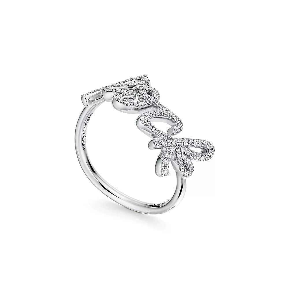 Кольцо из белого золота и бриллиантов, Tiffany💠Rock 🤘В наличии