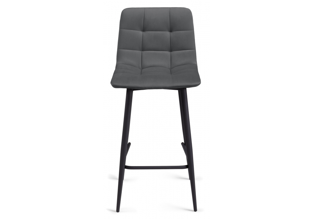 Барный стул Woodville полубарных Симпл 2 шт темно-серый, черный, ножки черные