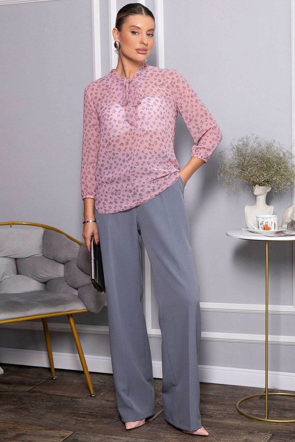 Блуза Флёр (розовая) Б14410-6М LT Collection