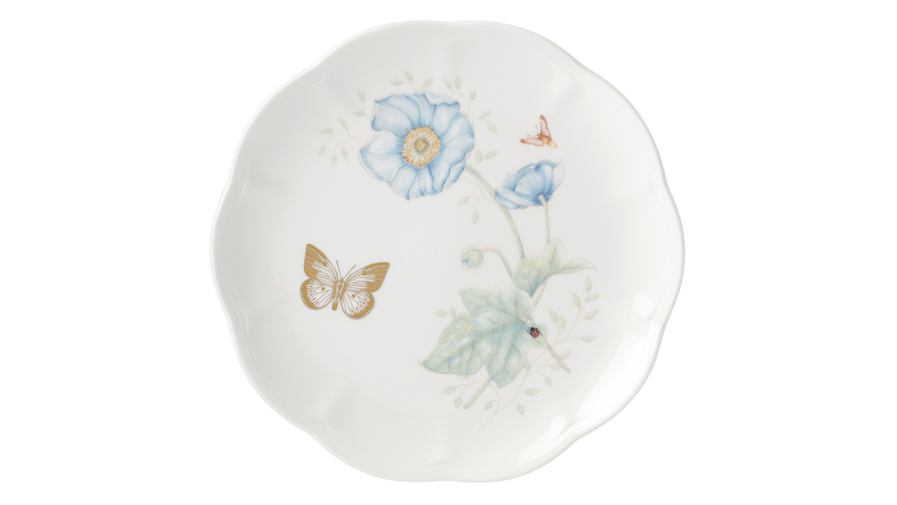 Тарелка акцентная 23см Lenox Бабочки на лугу Бабочка-Монарх золото