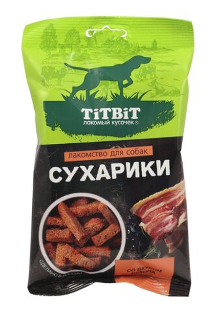 Лакомство TiTBiT для собак сухарики с Телятиной, 55 г х 3 упаковки