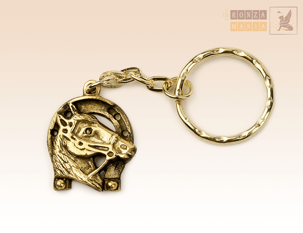 брелок Подкова с головой лошади