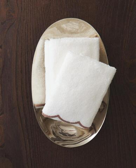 ZARA HOME ПОЛОТЕНЦЕ С КОНТРАСТНОЙ КАЙМОЙ ПО КРАЮ (НАБОР ИЗ 3 ШТ), РОЗОВЫЙ