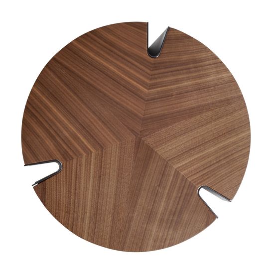 Журнальный стол 2113/MH2206A из орехового дерева и черной стали