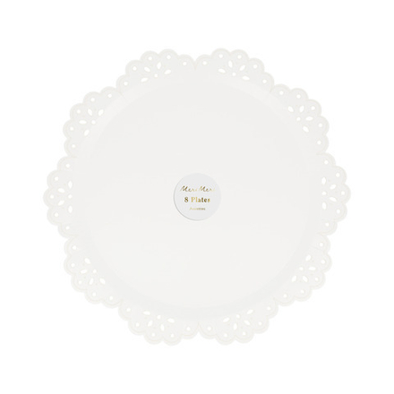 Тарелки большие "Белое кружево" 8 шт. (26,4 см)