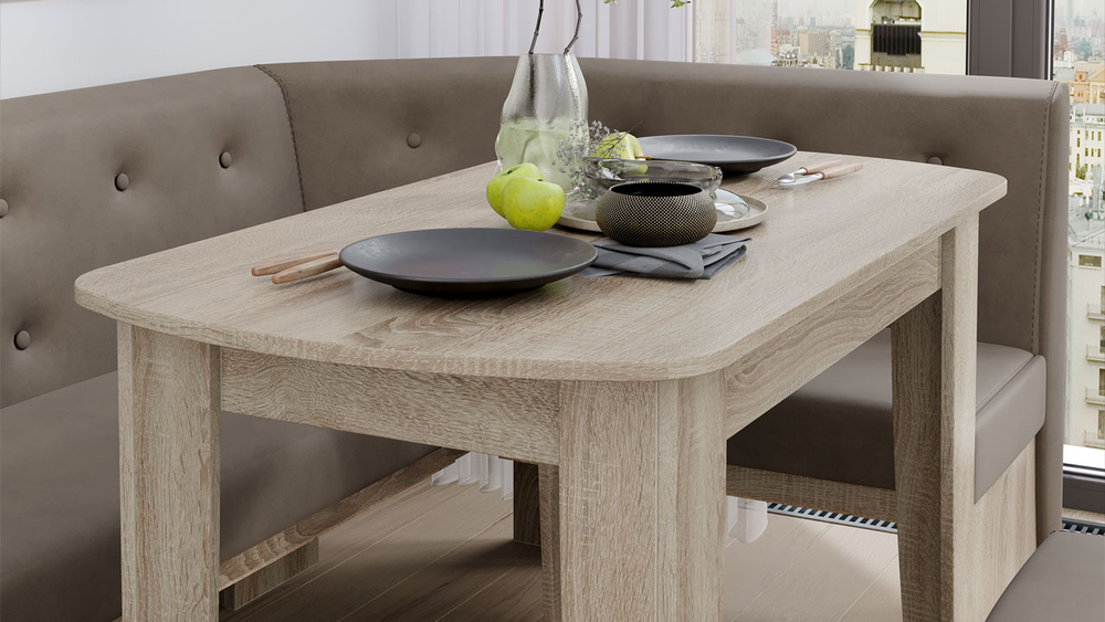 Барселона (ТриЯ) Кухонный уголок (сонома трюфель/коричневый)