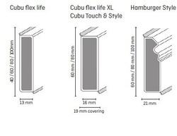 Плинтус ХДФ Doellken Cubu Flex Life 1246 серебро платинум 40x13х2500 мм