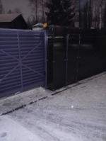 Навес под откатные ворота.