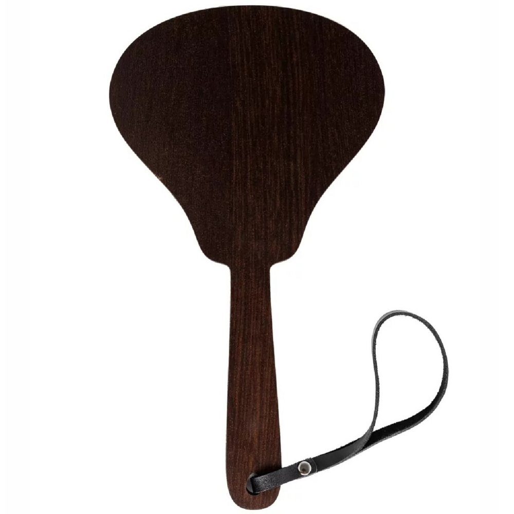 Паддл мягкое сердечко красный из натуральной кожи и дерева