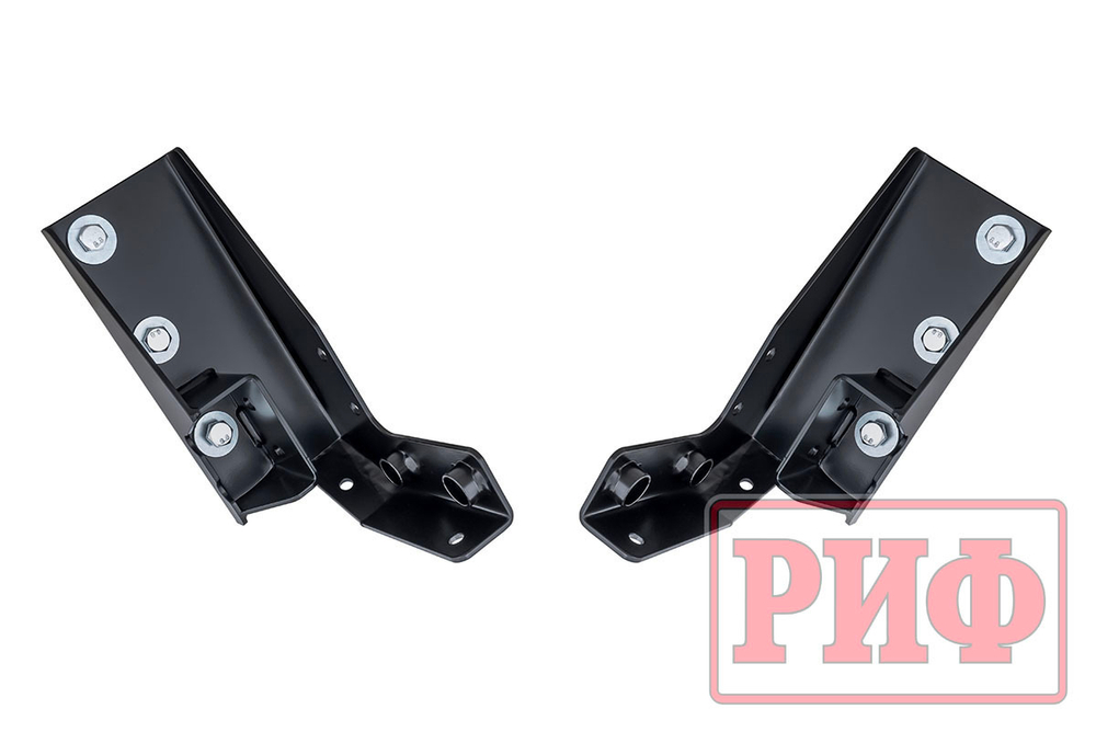 Бампер силовой передний Toyota Land Cruiser 76/78/79 2007+ c доп. фарами и защитной дугой, с площадкой под лебедку РИФ