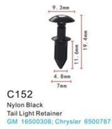 Клипса для крепления внутренней обшивки а/м Крайслер пластиковая (100шт/уп.) Forsage клипса C0152(Chrysler)