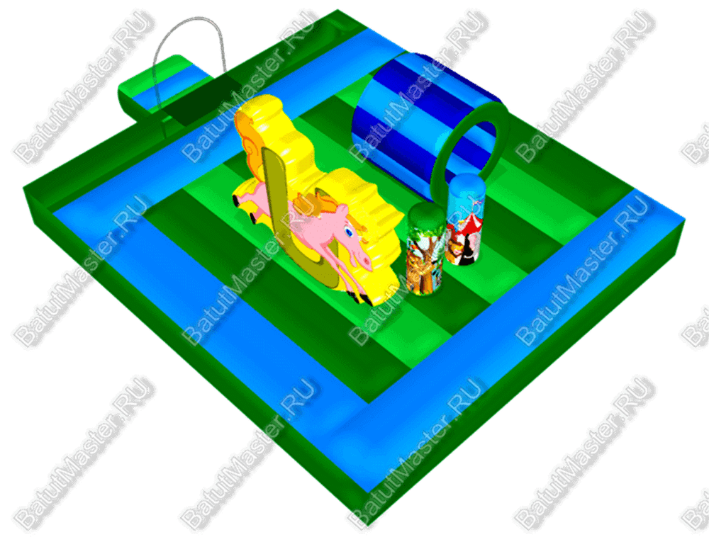 Коммерческий надувной батут "Звери приветствуют"