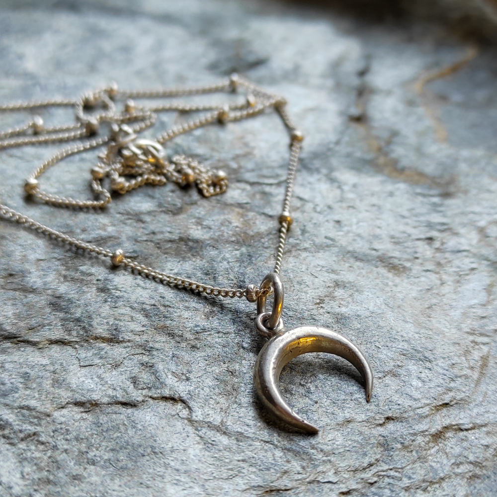 Подвеска ЛУННИЦА с цепочкой, серебро