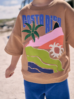 Футболка и шорты в комплекте для мальчика Next E99-873, Светло-коричневый, Синий