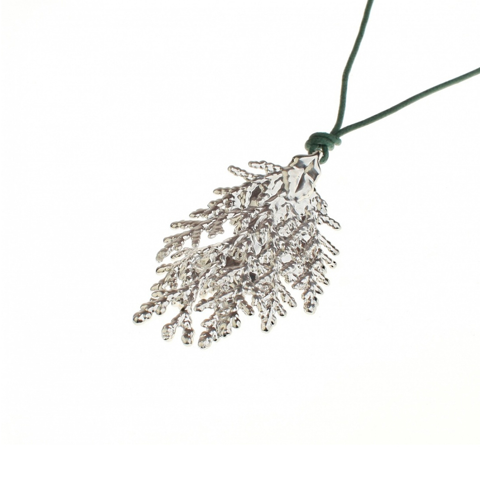 Колье лист Ester Bijoux Кипарис LF28A-S BW