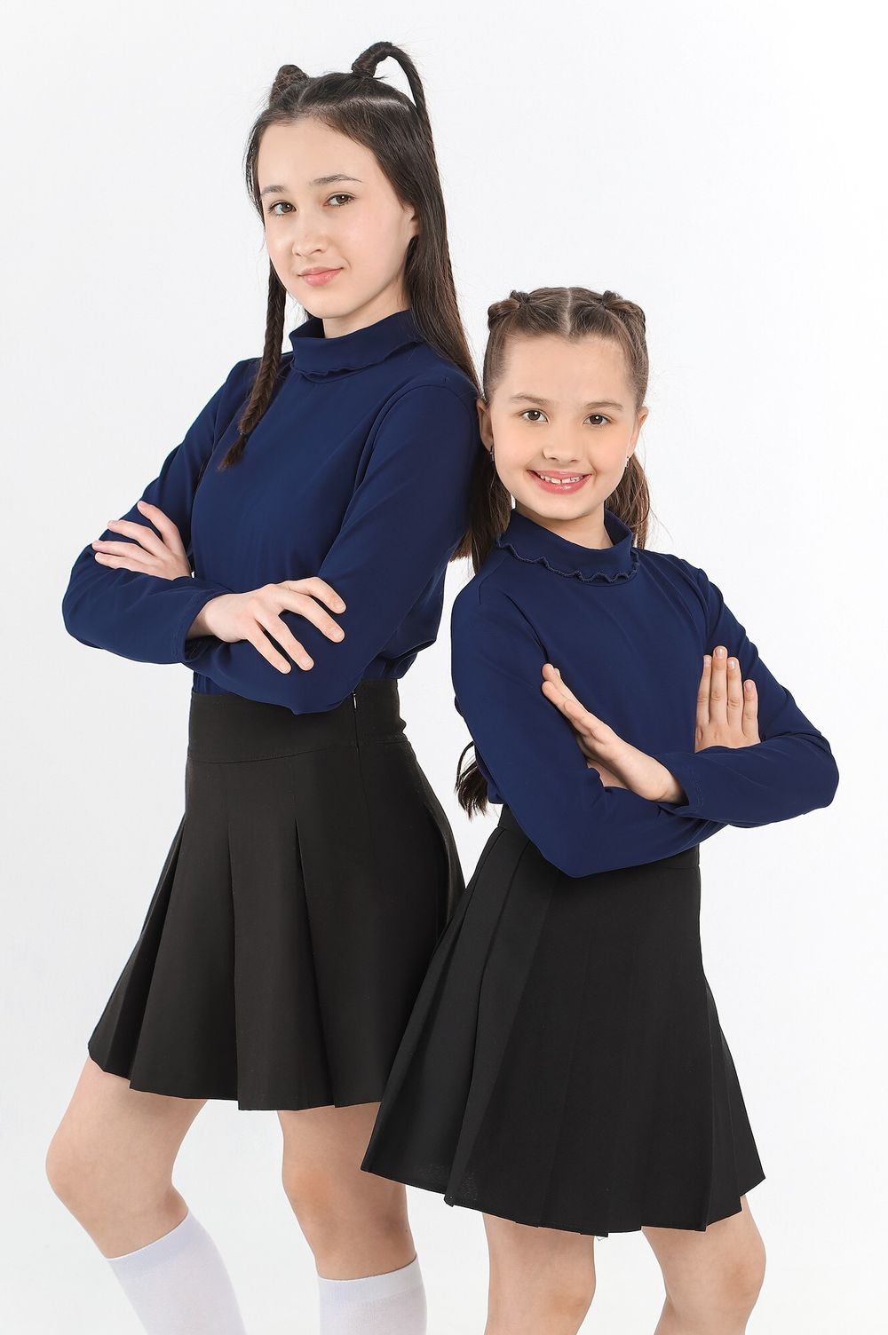 Джемпер для девочки Скул-3 Виотекс ТЁМНО-СИНИЙ