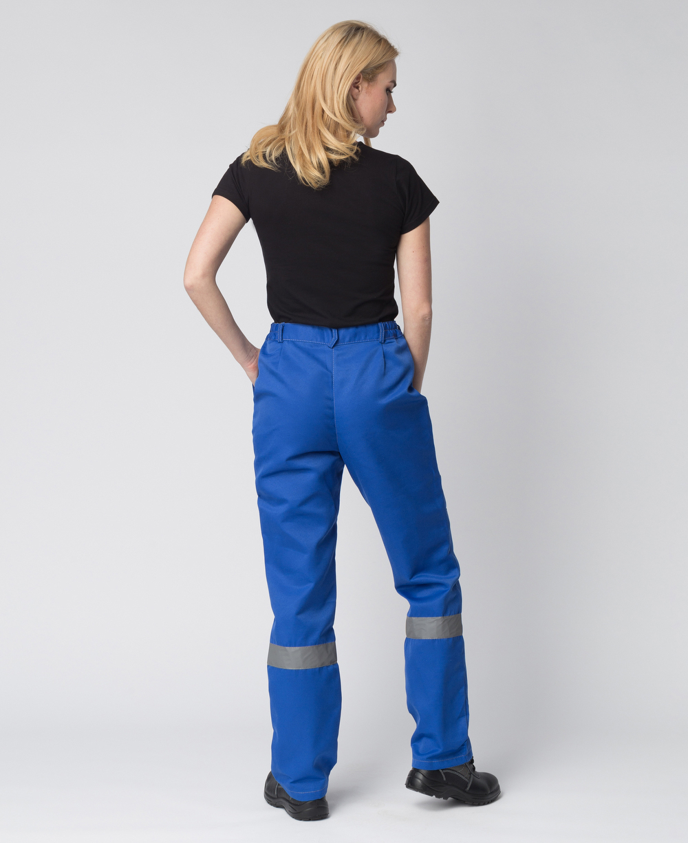 Костюм женский Веснис-1 СОП (тк.Смесовая,210) брюки, васильковый/серый