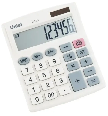 Калькулятор настольный Uniel UC20 UC-20II