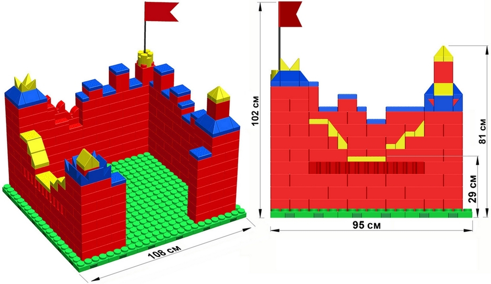 Конструктор Leco Крепости GigaBloks 7,5"