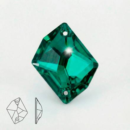 Стразы пришивные из стекла, цвет Blue Zircon, форма Cosmic