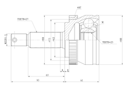 ШРУС наружный HYUNDAI Tucson/KIA Sportage II 04-10 GANZ GIK04063