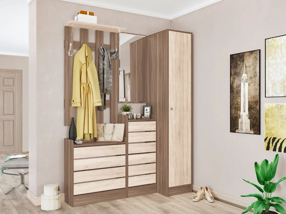 Прихожая Ямайка. Комплект 3, ясень шимо