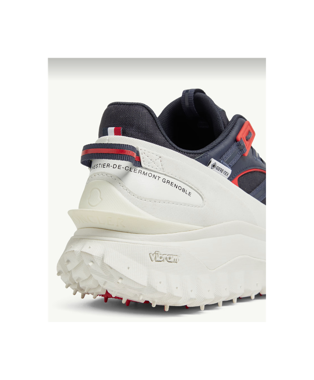 Moncler Trailgrip GTX Leather Sneakers – White & Blue / Мужские кроссовки Монклер